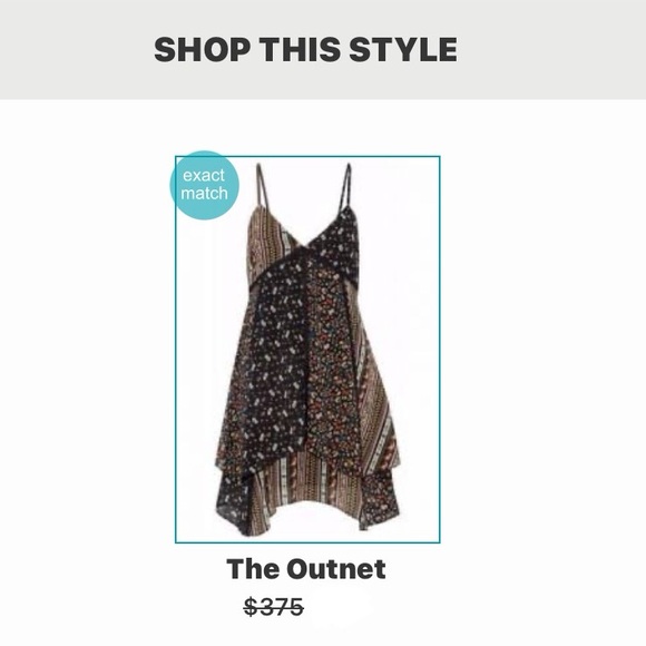 Alice + Olivia Silk Ditzy Floral Patchwork Print Ruffle Mini Dress - Picture 6 of 13